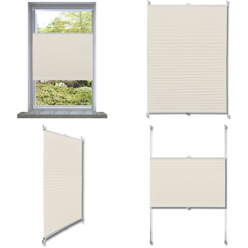 Plissee Faltrollo Rollo Plisseerollo 40x125cm Creme - Plissee - Faltrollo - Sonnenschutz - Sicht Schutz - Fensterdekoration - Home & Living