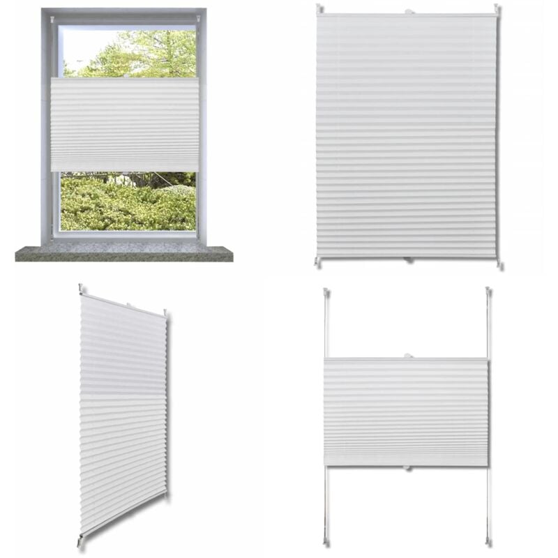 Plissee Faltrollo Rollo Plisseerollo 50x125cm Weiß - Sonnen- Und Sichtschutz - Plissee - Rollo - Faltrollo - Fensterdeko - Home & Living