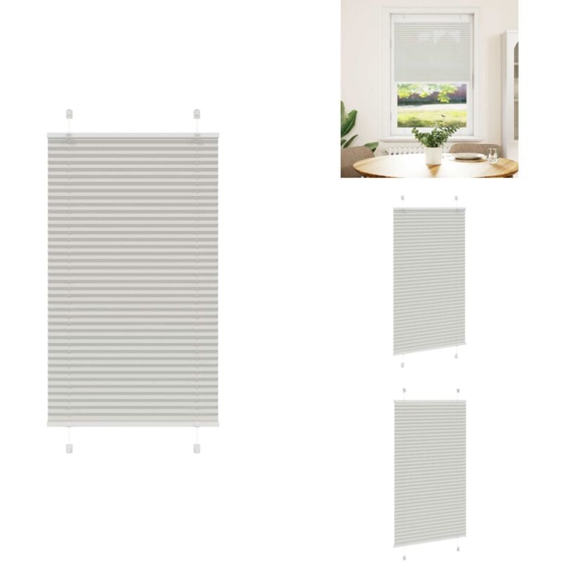 Plissee Hellgrau 75x100 cm Stoffbreite 74,4 cm Polyester - Plissee - Plissees - Faltrollo - Jalousie