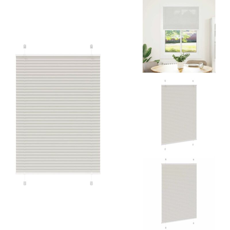 Plissee Hellgrau 90x150 cm Stoffbreite 89,4 cm Polyester - Plissee - Plissees - Faltrollo - Jalousie