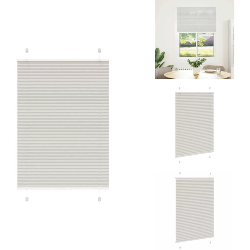 Plissee Hellgrau 95x150 cm Stoffbreite 94,4 cm Polyester - Plissee - Plissees - Faltrollo - Jalousie