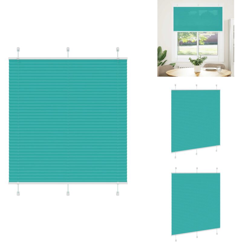 Plissee Petrolgrün 115x150 cm Stoffbreite 114,4 cm Polyester - Plissee - Plissees - Faltrollo - Jalousie