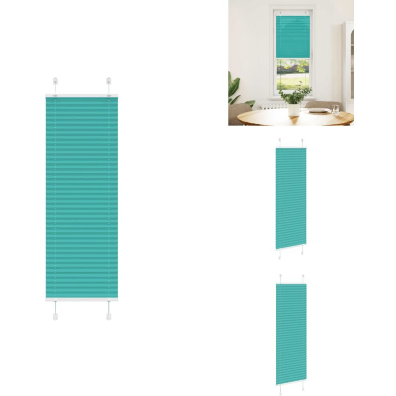 Plissee Petrolgrün 40x150 cm Stoffbreite 39,4 cm Polyester - Plissee - Plissees - Faltrollo - Jalousie