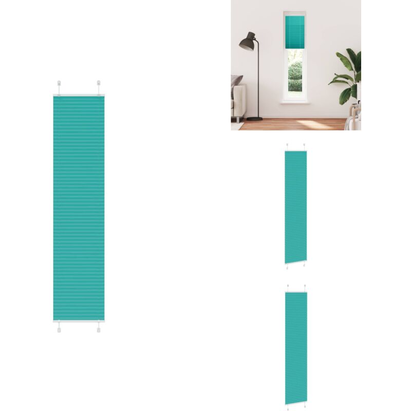 Plissee Petrolgrün 40x200 cm Stoffbreite 39,4 cm Polyester - Plissee - Plissees - Faltrollo - Jalousie