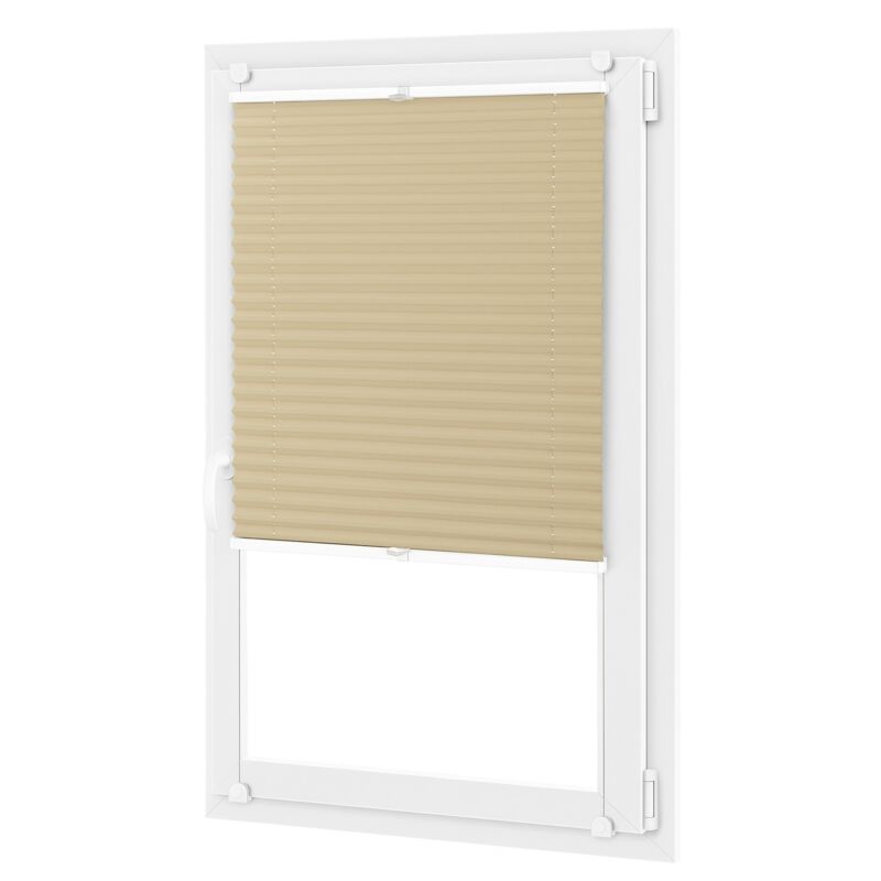 PLISSEE-ROLLO 30x100 cm - PLISA beige, nicht-invasive Installation, Aluminiumprofile, hohe Qualität PLISSEE-ROLLO 38x100 cm - PLISA beige,