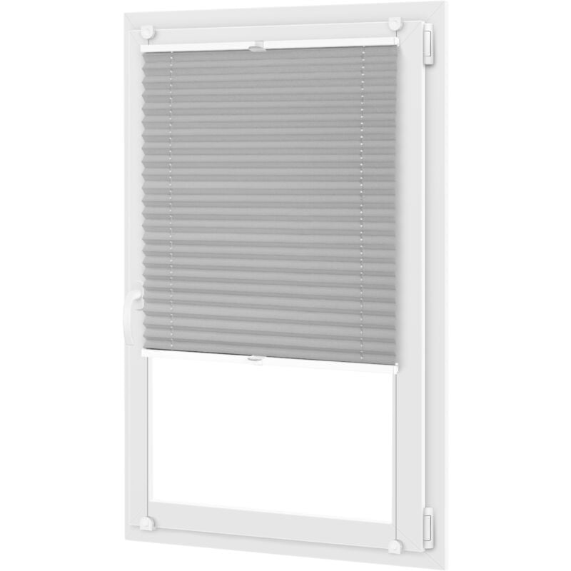 PLISSEE-ROLLO 30x150 cm - PLISA grau, nicht-invasive Montage, Aluminiumprofile, hohe Qualität PLISSEE-ROLLO 46x150 cm - PLISA grau, nicht-invasive