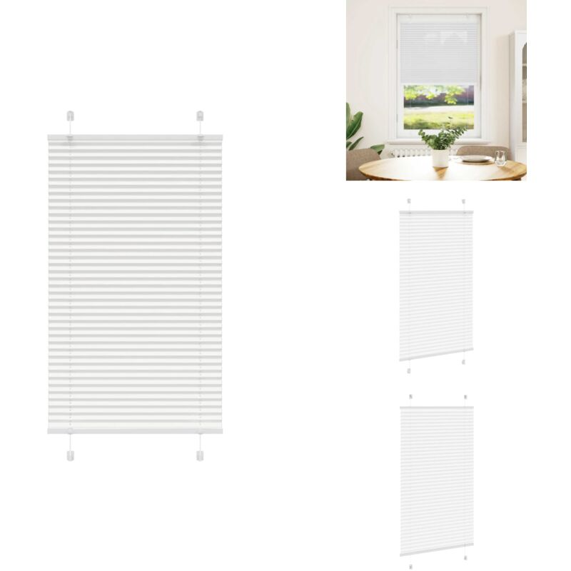 Plissee Weiß 75x150 cm Stoffbreite 74,4 cm Polyester - Plissee - Plissees - Faltrollo - Jalousie