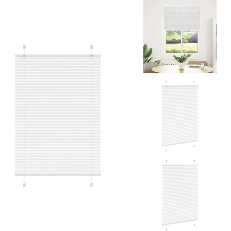 Plissee Weiß 85x150 cm Stoffbreite 84,4 cm Polyester - Plissee - Plissees - Faltrollo - Jalousie