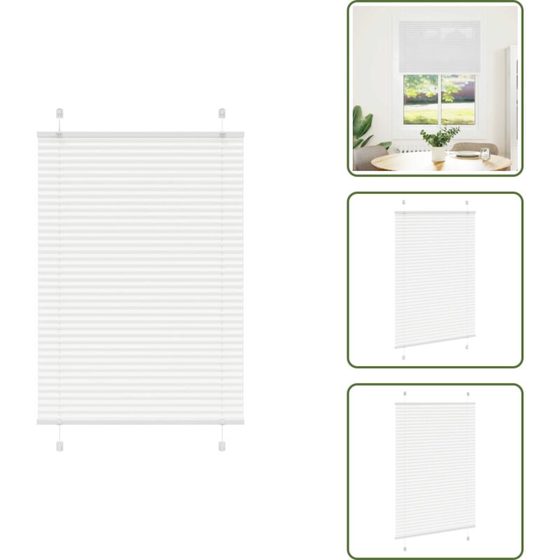 Plissee Weiß 90x150 cm Stoffbreite 89,4 cm Polyester - Plissee - Plissees - Faltrollo - Jalousie