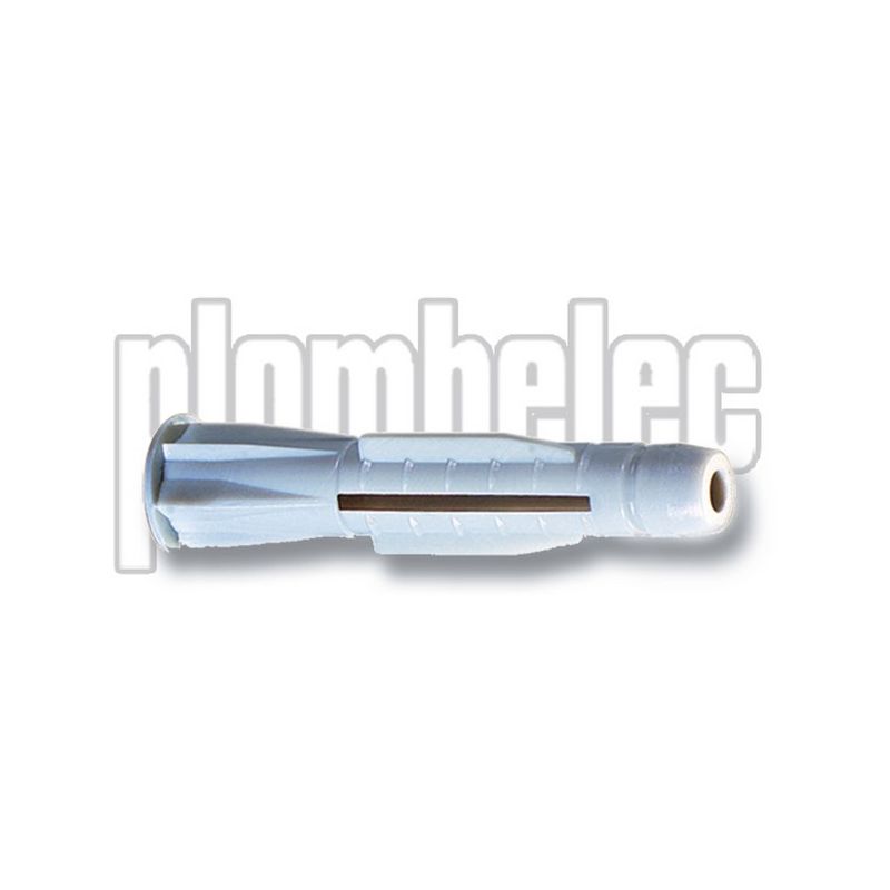 Plombelec - 050206 - 100 x PLOMBATORS-Dübel Ø6 x L40 mm, verschiedene Materialien für VBA-Schrauben oder Schraubhalterungen - grau