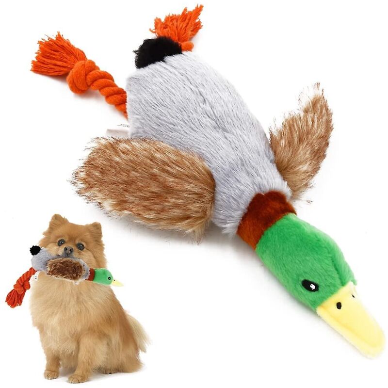 Plüsch-Hundespielzeug Ente, Plüsch-Hundespielzeug ohne Füllung, weiches Welpenspielzeug, interaktives Kauspielzeug für kleine mittelgroße Hunde zum