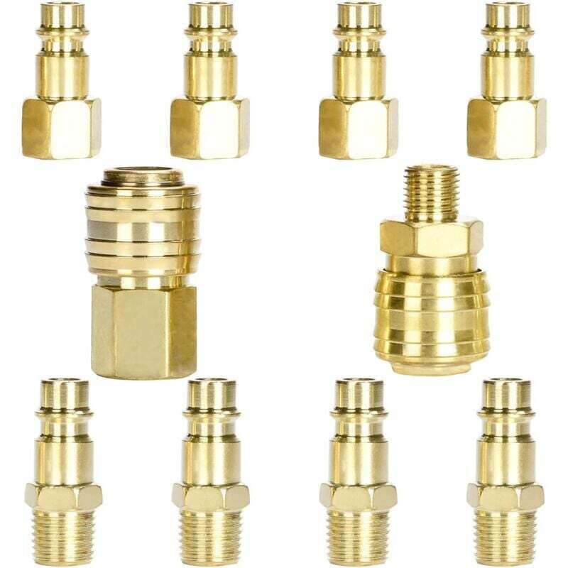 Pneumatische Armatur 1/4 NPT Druckluftarmatur 1/4 Zoll Luftarmatur Schnellanschluss Druckluftansaugnippel