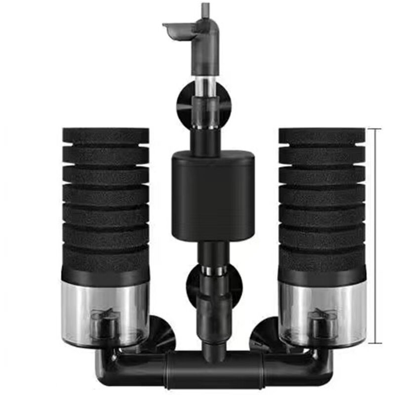 Pneumatischer Aquariumfilter für kleine Fische, Mini-Saugnapf, Toilette, Grastank, biochemischer Antigas-Filter, klein