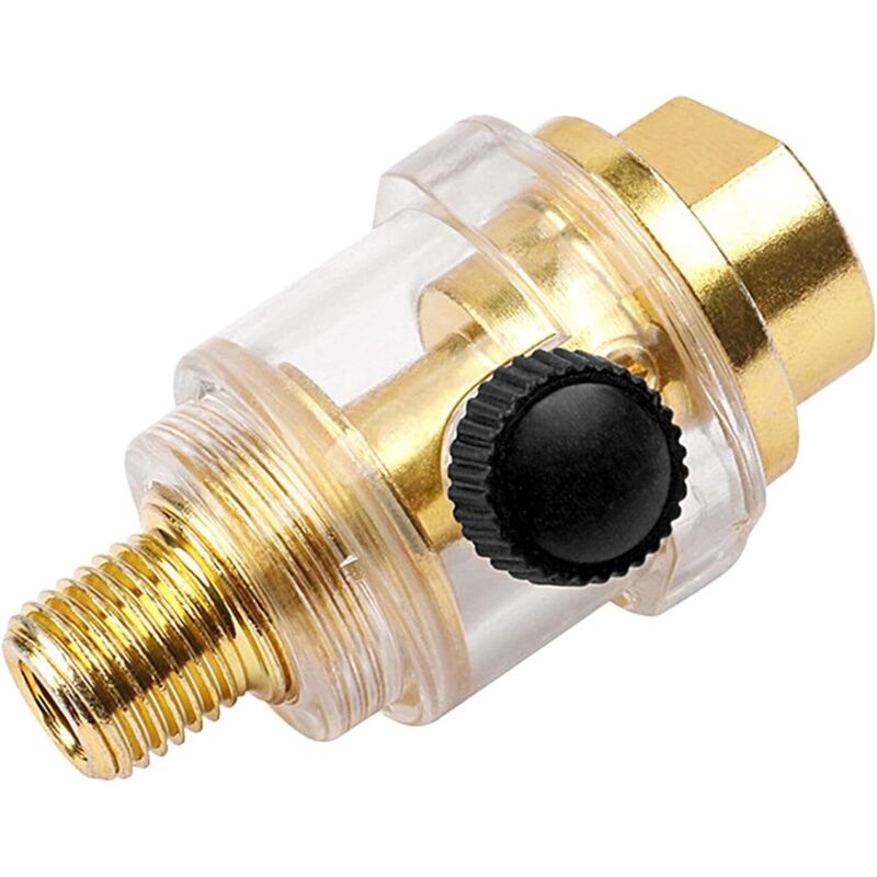 Pneumatischer Inline-Öler – Automatischer Öler für 1/4'-Luftkompressoren – Inline-Öler – Für Airbrushes, Luftfilter, Manometer, Schläuche und