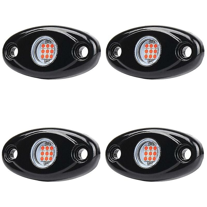 Woosien - Pods led Rock Lights Kit Wasserdichte Underglow led Trail Lights für lkw atv Offroad Boat-rot