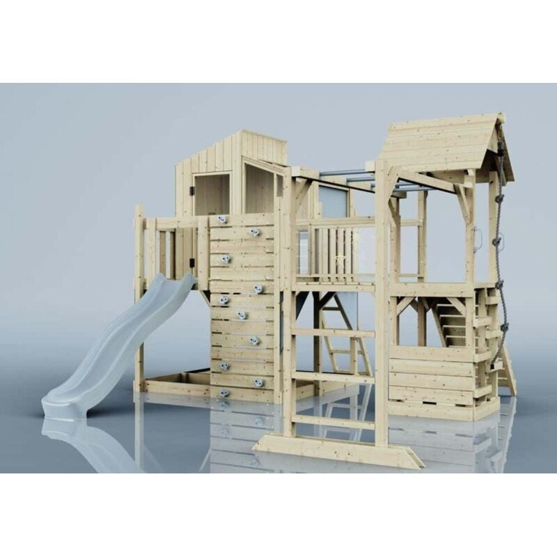 Polarplay Spielturm Ludvig aus Holz in Blau