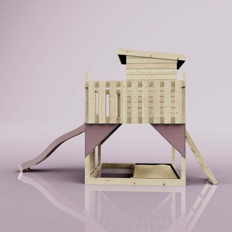 Stelzenhaus Polarlicht aus Holz in Rosa - Polarplay