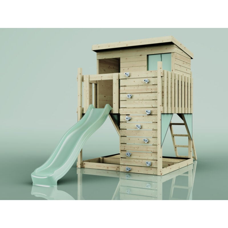 Stelzenhaus Polarstern aus Holz in Grün - Polarplay