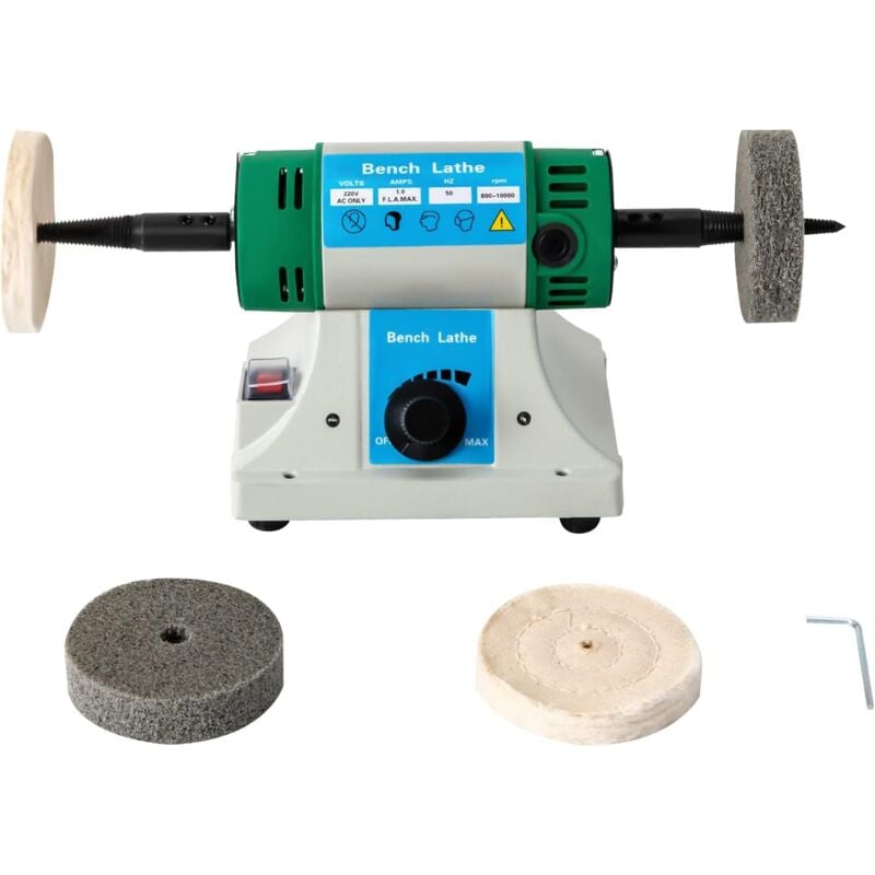 Poliermaschine für Schmuck, 220V 320W Poliermaschine Set, Einstellbare Polier- und Poliermaschine, Doppelt isolierter Motor, zum Schneiden,