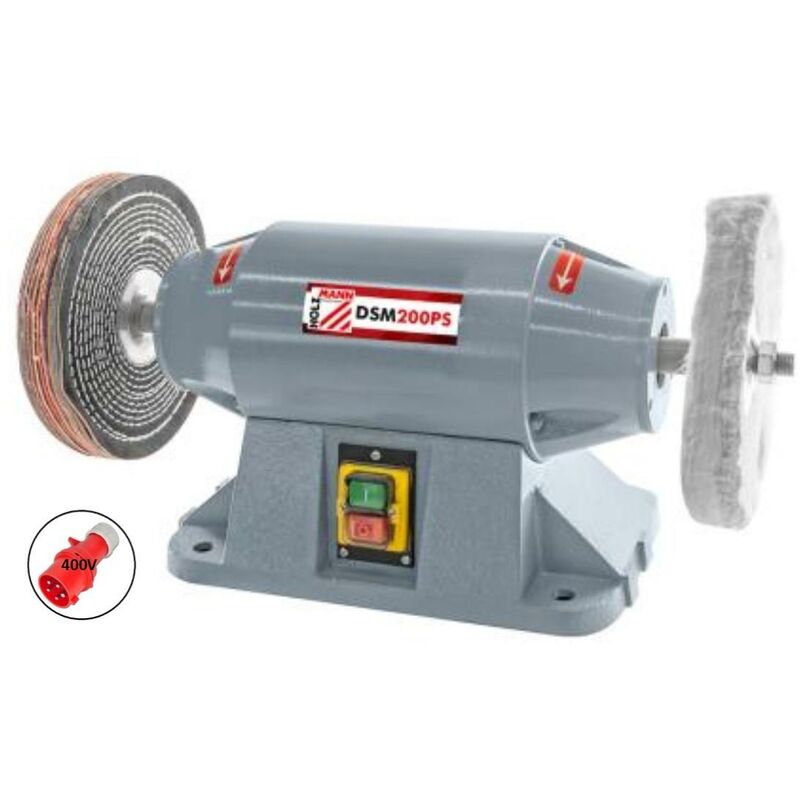 Doppel schleifbock poliermaschine schwabbelscheibe Holzmann DSM200PS 400V