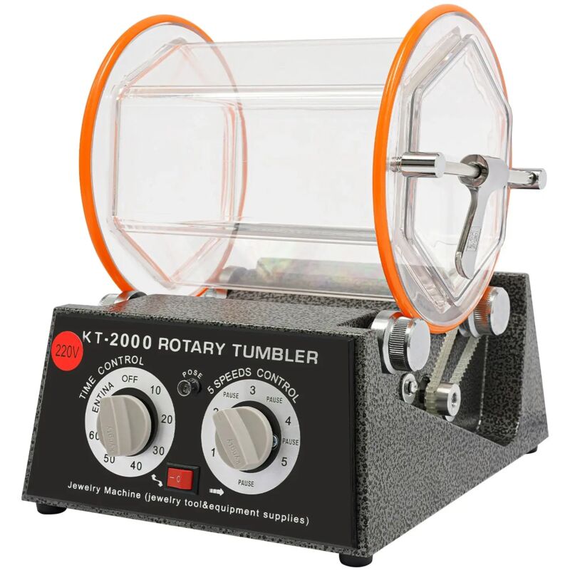 Poliermaschinen Poliertrommel Kugelmühle Rotationspolierer Poliermaschine 5KG Rotary Jewelry Polisher Finisher (5kg)