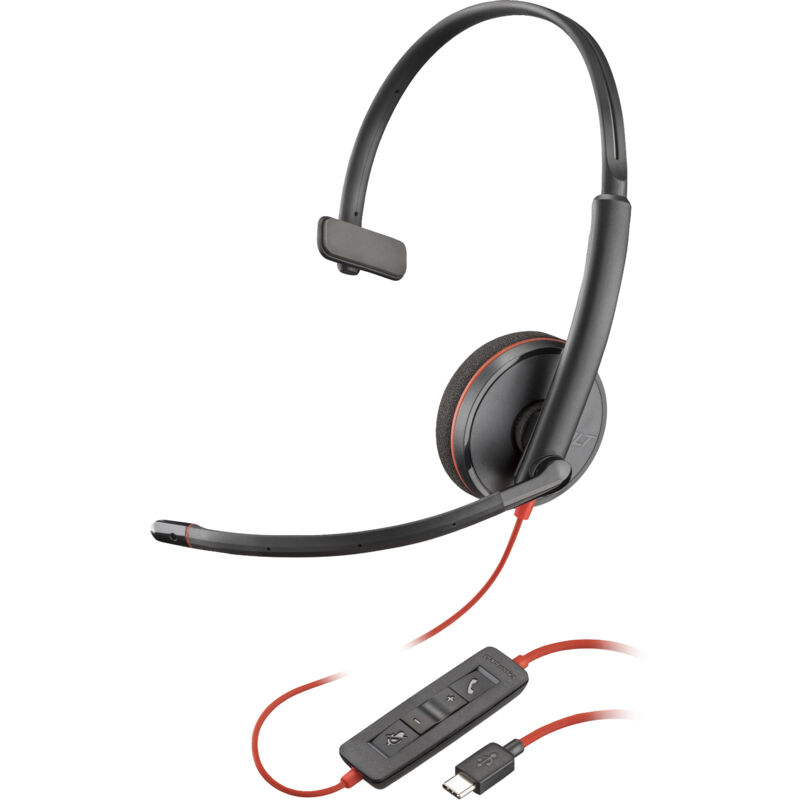 Hewlett Packard - poly 8X214A6 Headset und Kopfhörer Headset Kabelgebundenes Headset Büro/Zentrale decall usb Typ c Schwarz
