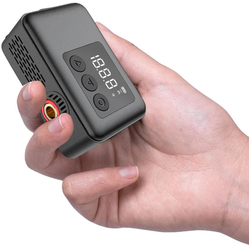 Mini-Luftpumpe – Maximaler Druck 120 PSI – Tragbarer 1000-mAh-Akku – Für E-Bikes/Motorräder und Notfälle