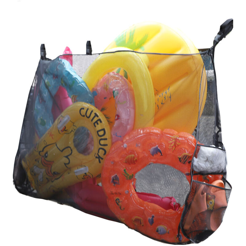 Pool-Aufbewahrung, Aufbewahrung für Pool-Schwimmnetze, faltbares Pool-Netz, Mehrzweck-Netztasche für Aufblasartikel, Poolspielzeug, Schwimmkörper