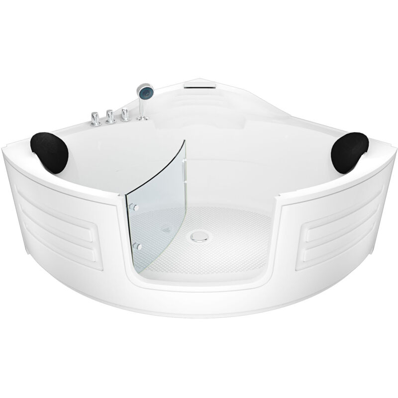 Pool Badewanne Eckwanne Wanne S70-TH 150x150cm mit Tür Walk-in-Pool