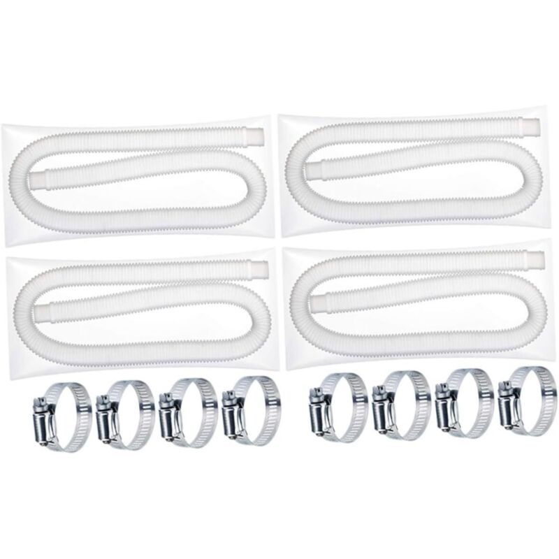 Pool Ersatzschlauch für Poolpumpe Flexibel Langlebig Rohre Klammern PE Wasserschlauch Kompatibel mit Filterpumpen für Schwimmbad Aquarium Spa Teich