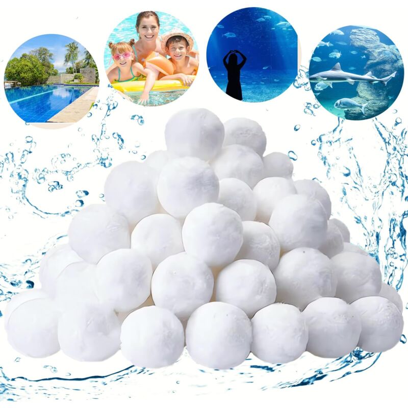 Pool-Filterball, Poolfilter, 900 g Pool-Filterbälle – ersetzt 25 kg Filtersand für Pool-Filtersysteme, Aquarien- und Poolreinigung