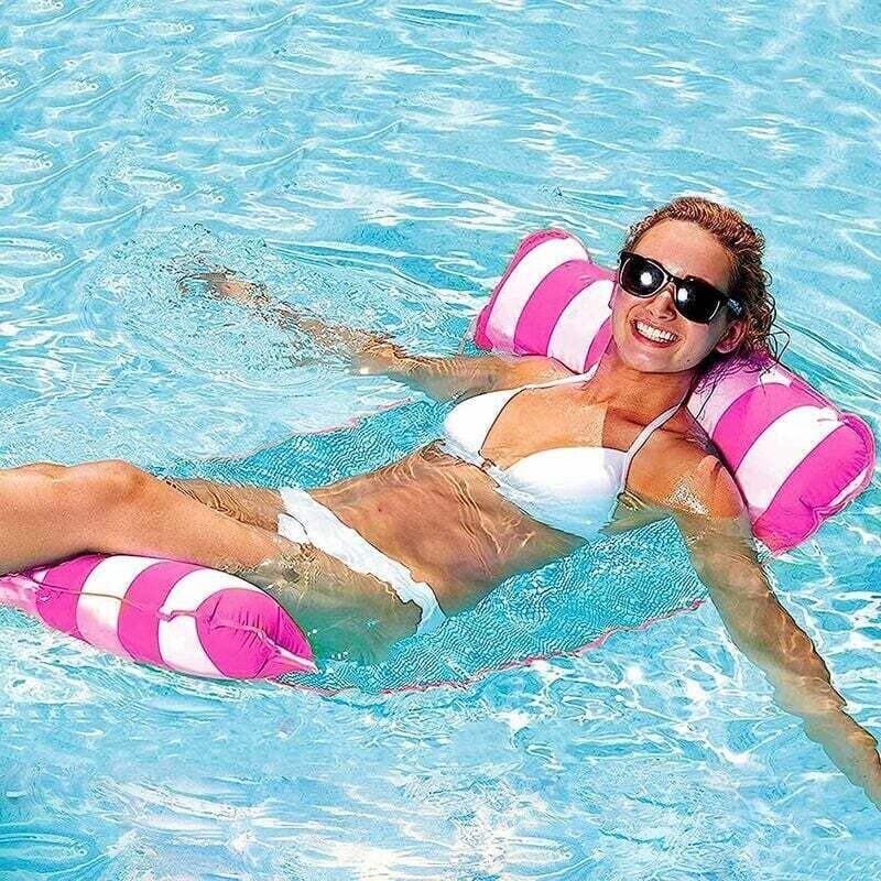 Pool-Matratzennetz, 4-in-1-Pool-Schwimmhängematte, vielseitig verwendbare, faltbare Pool-Hängematte, tragbare, aufblasbare Hängematte, ultraleichter