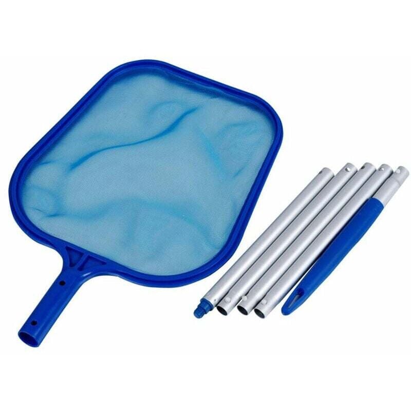 Pool-Reinigungsnetz mit 45-Zoll-Stange, Pool-Reinigungsnetz mit 5 abnehmbaren Aluminium-Stangenabschnitten, Pool-Laubrechen, professionelle
