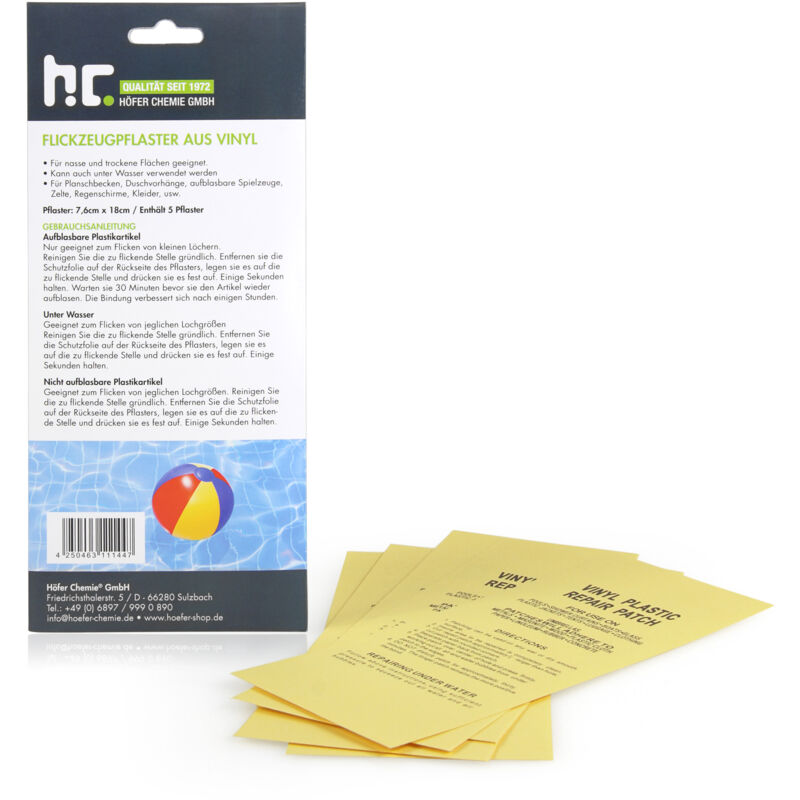 Selbstklebende Reparaturpads für Pools, Bälle, Luftmatratzen