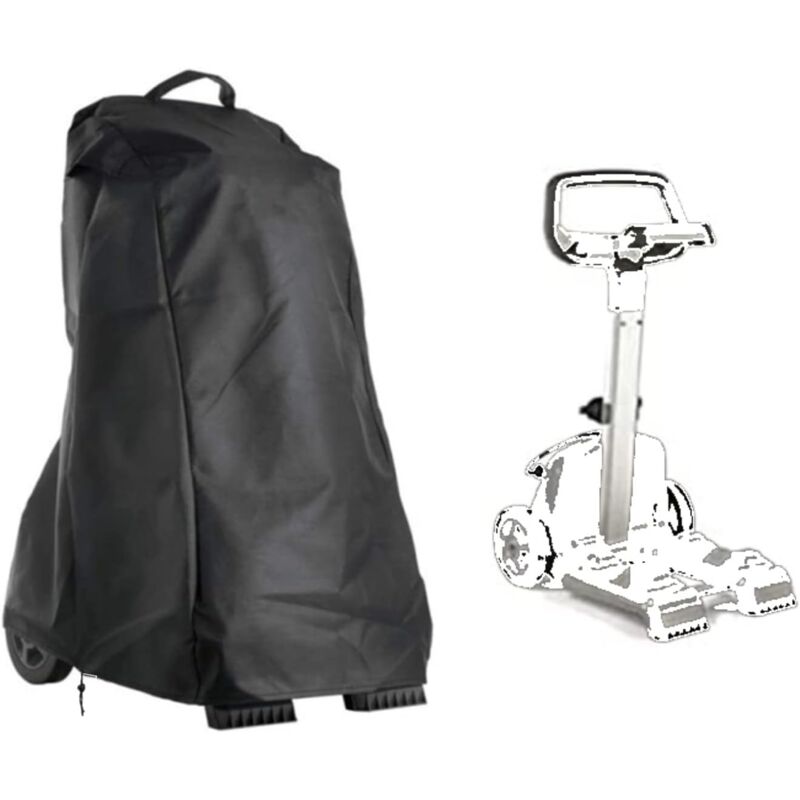 Pool-Roboter-Abdeckung, Garten-Pool-Reiniger-Roboter-Plane mit Griff und Kordelzug, wasserdicht, 420D Oxford Schwarz, 56 x 66 x 107 cm