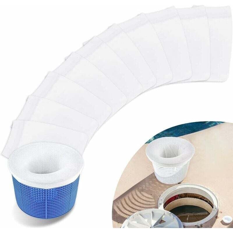 Pool-Skimmer-Netz, Skimmer-Socken, Pool-Skimmer-Filter, Pool-Skimmer-Socken – Filtern Sie Blätter, Haare, Insekten, Pollen – 10 Stück