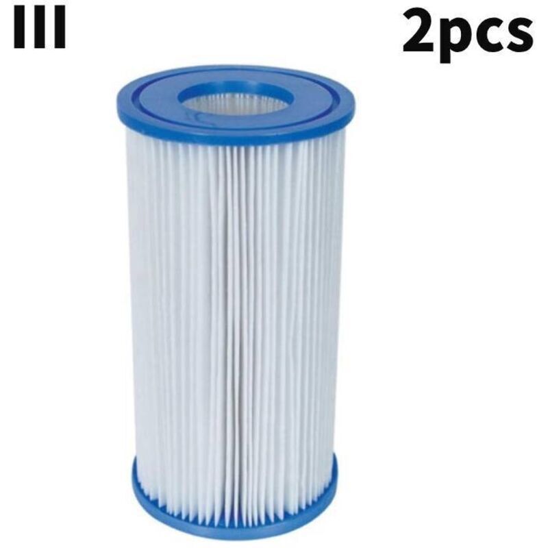 Poolfilter, Spa-Filter, Poolroboter für Bestway (III), weiß und blau, 10,7 x 20,7 cm, kompatibel mit Bestway III/A Ersatzfiltern