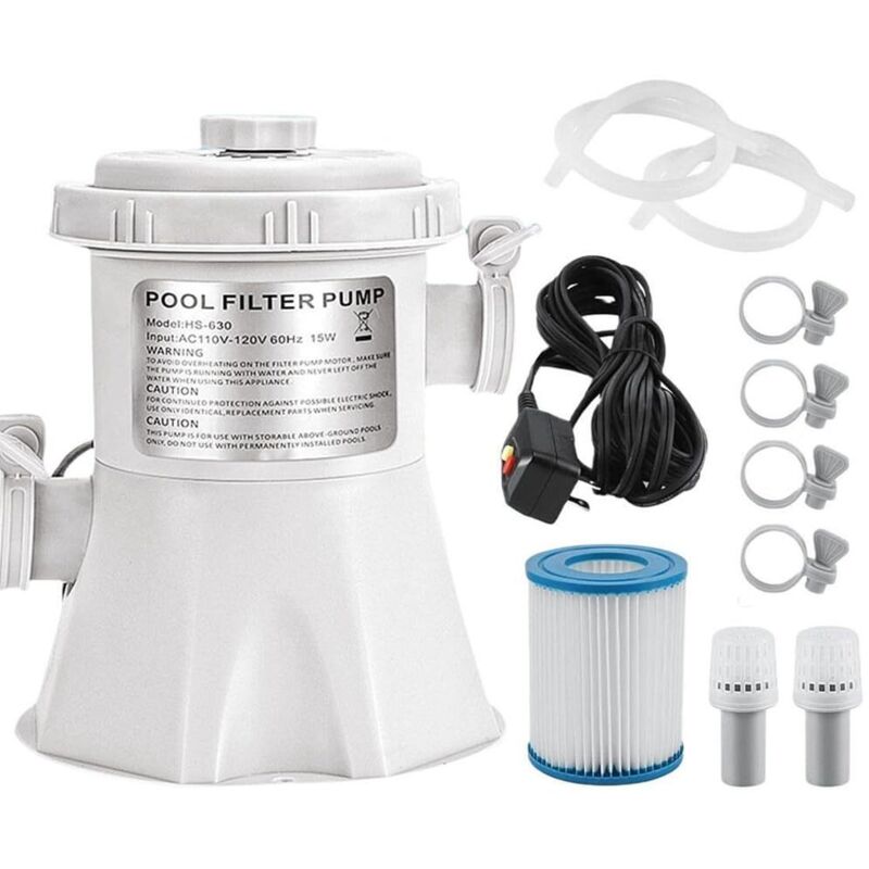 Poolpumpe 300 Gallonen Elektrische Filterpumpe Oberirdische Schwimmbeckenwasserfilterpumpe Puche Puille