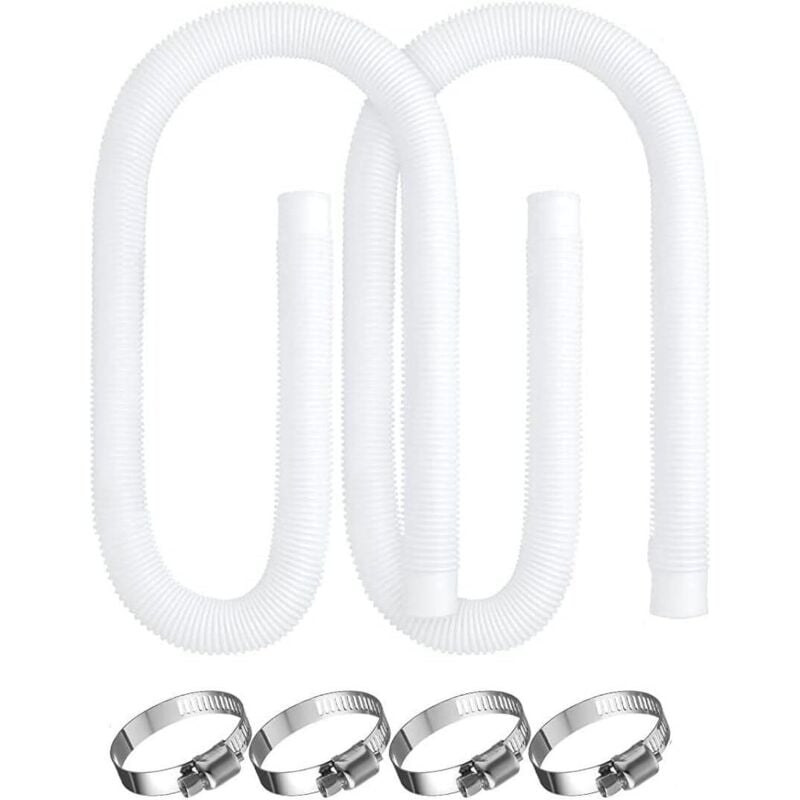 Poolschlauch, 2-teilig, Ersatz für Intex 330, 530 und 1000 gph Poolpumpe, 150 cm Schlauch für Aufstellpools.