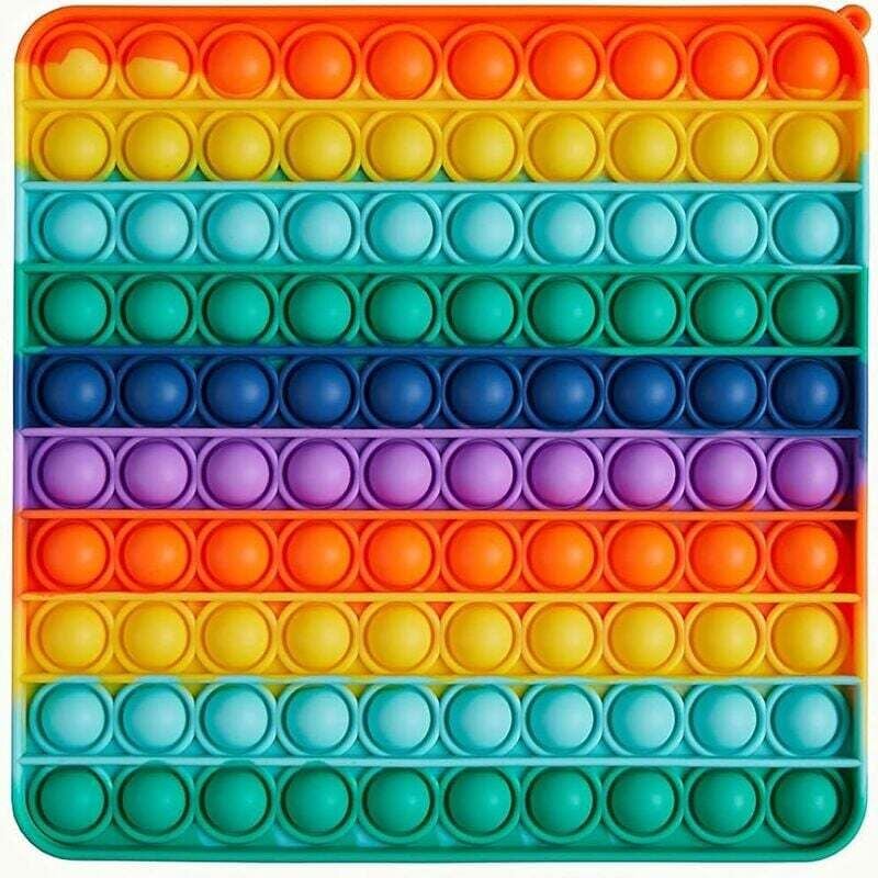 Pop it Fidget Toys geant, popit Jeux Pas Cher, popits Push Pop Bubble 20x20cm,