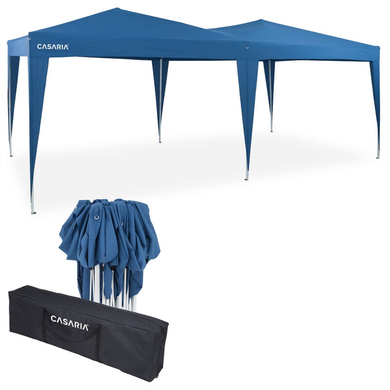 Deuba - Pavillon 3x6m Faltpavillon Capri Pop-Up Partyzelt Gartenzelt Gartenlaube blau
