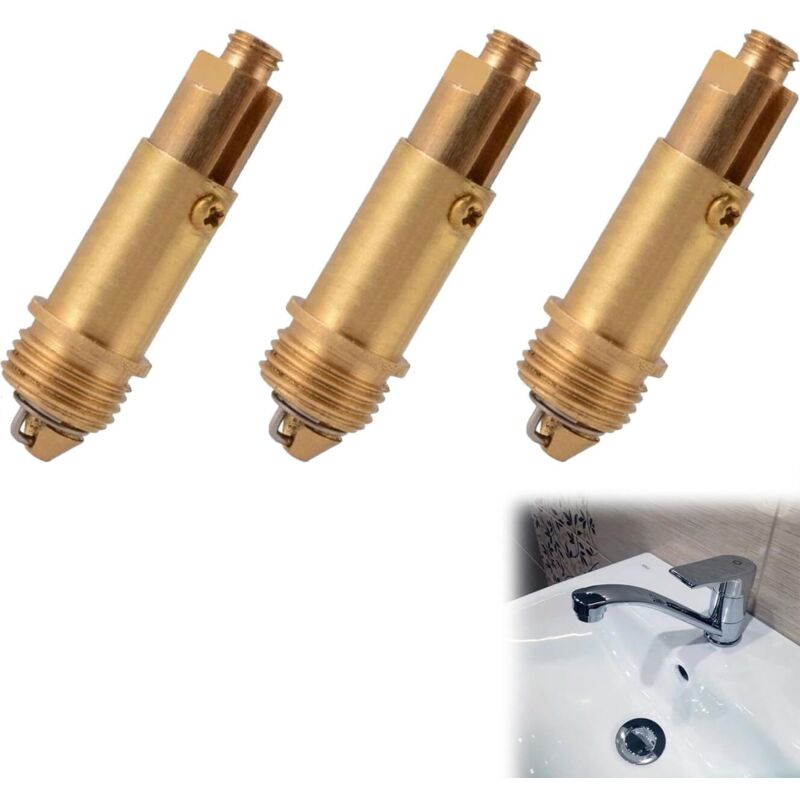 Tigrezy - 3 Stück Pop-Up-Waschbeckenstöpsel, Ersatz für Pop-Up-Waschbecken, Abflussstöpsel für Waschbecken, Klickschrauben für Pop-Up-Waschbecken,