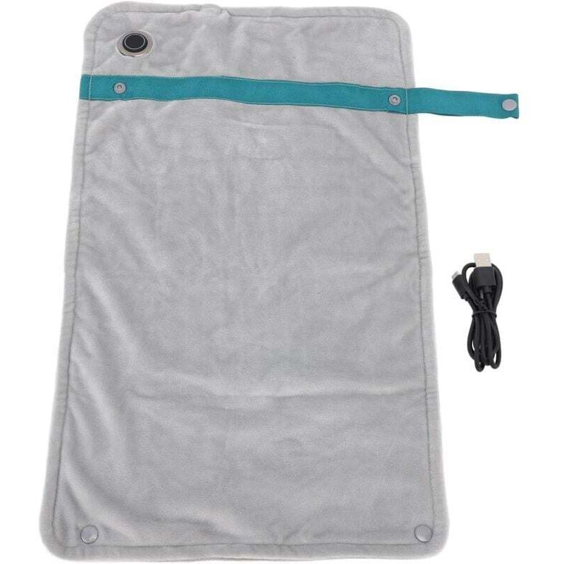 Tragbare USB-Heizdecke, 120 x 70 cm, elektrische Autoheizung, Camping, Zuhause (Grau) A