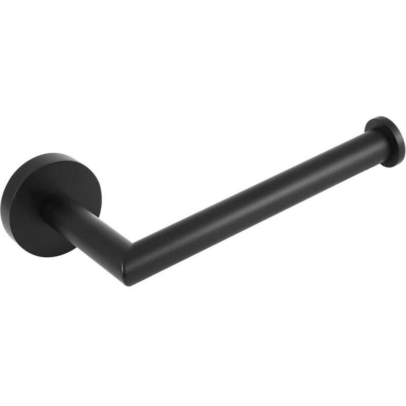 Porte Rouleau Papier Toilette Noir, Support Papier Toilette Mural pour Salle de Bain, Acier Inoxydable SUS 304, Derouleur Papier Toilette WC (Noir
