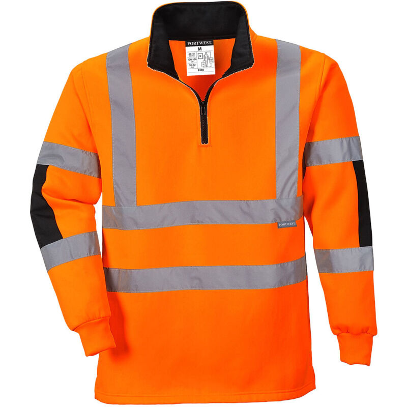 Portwest Xenon Warnschutz Rugby Shirt Orange 4XL