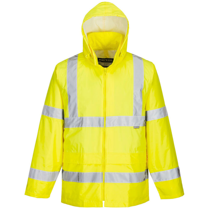 Portwest Warnschutz Regenjacke für Herren H440 Gelb XS