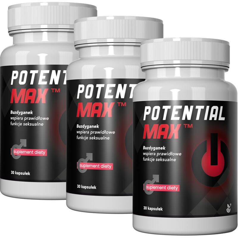Potential Max - Nahrungsergänzungsmittel für Männlichkeit 90 Kapseln
