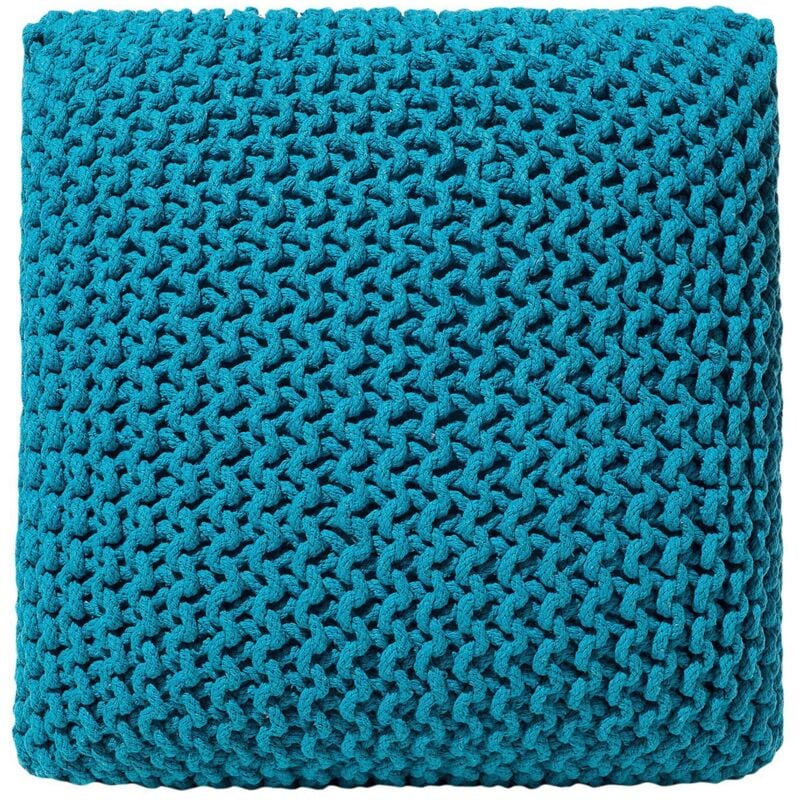 Pouf CONRAD Baumwolle Seeblau