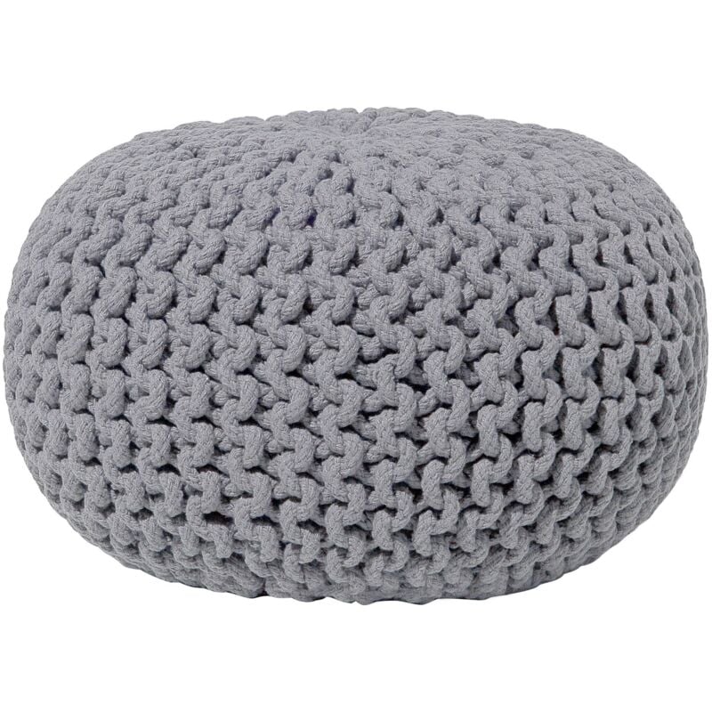 Pouf CONRAD Baumwolle Grau