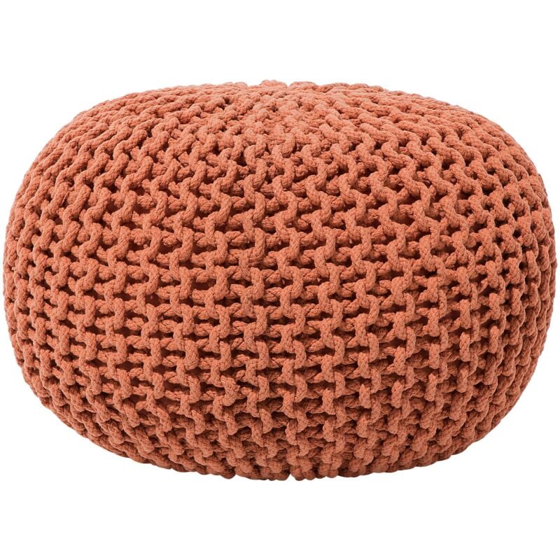 Beliani - Pouf Kupfer 100% Baumwolle Rund ⌀ 40 cm Elegant Modern